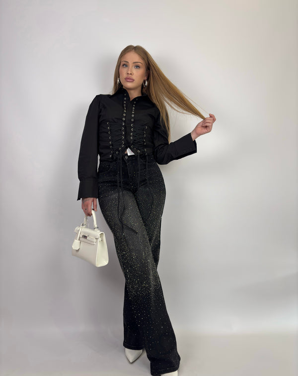 Jeans kristal black