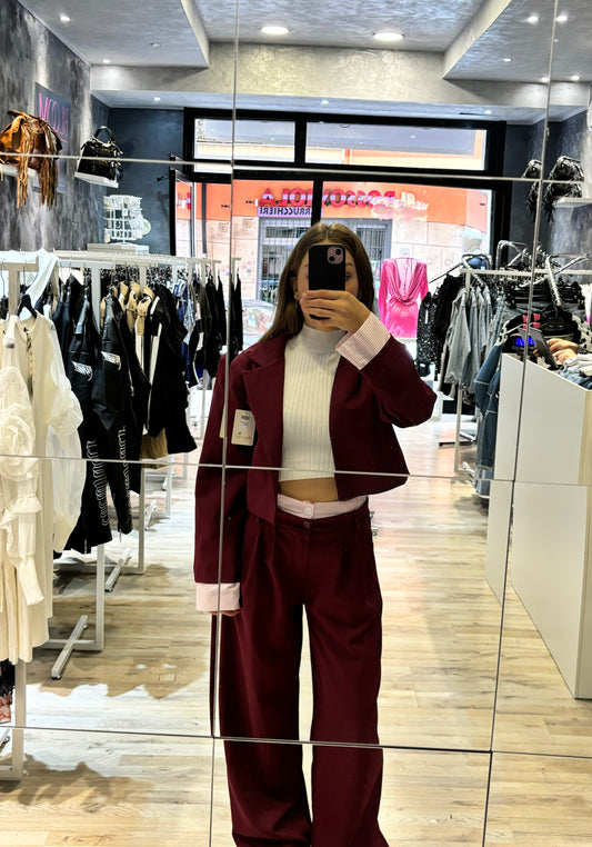 Coordinato kate Bordeaux